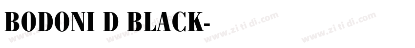 BODONI D BLACK字体转换